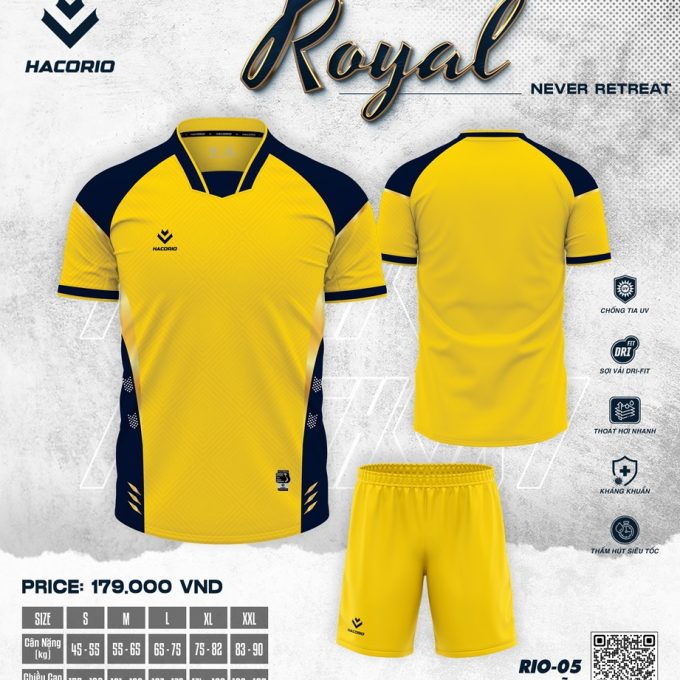 Quần Áo Bóng Đá Hacorio Royal Màu Vàng