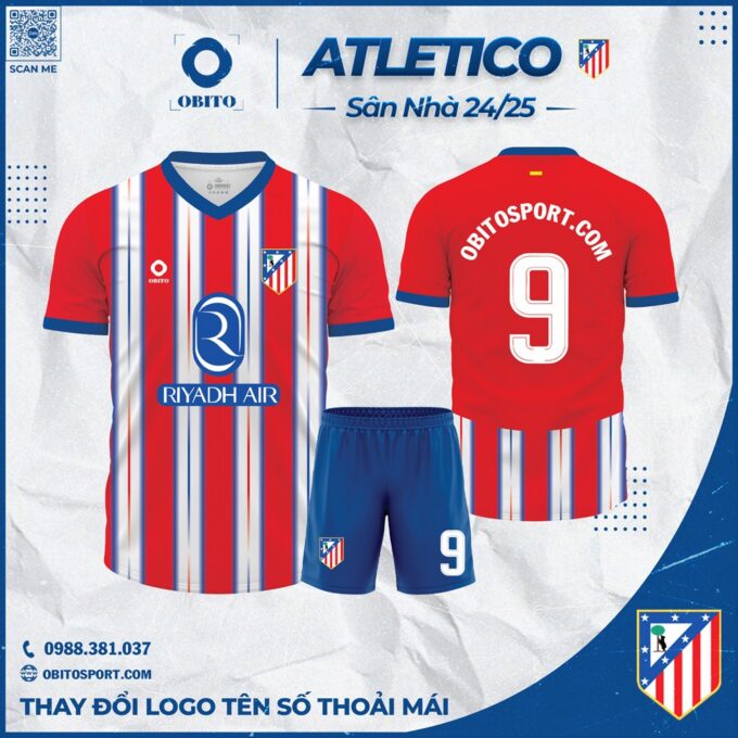 Quần Áo Bóng Đá Atletico Sân Nhà 2024-2025