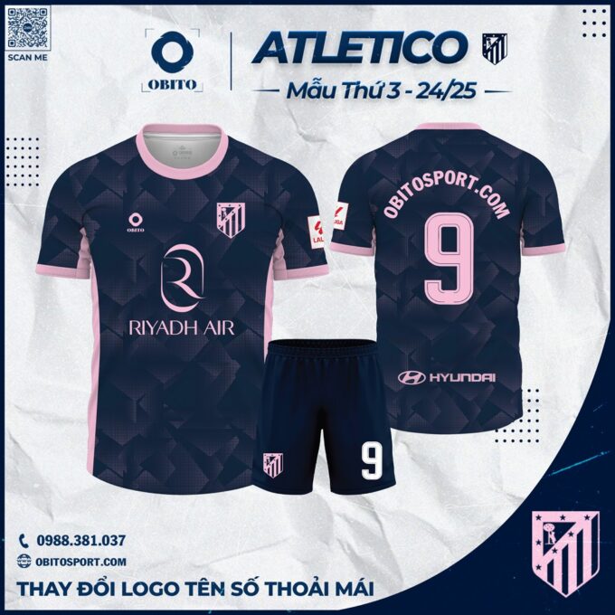 Trang Phục Áo Bóng Đá Atletico Mẫu Thứ 3 2024-2025