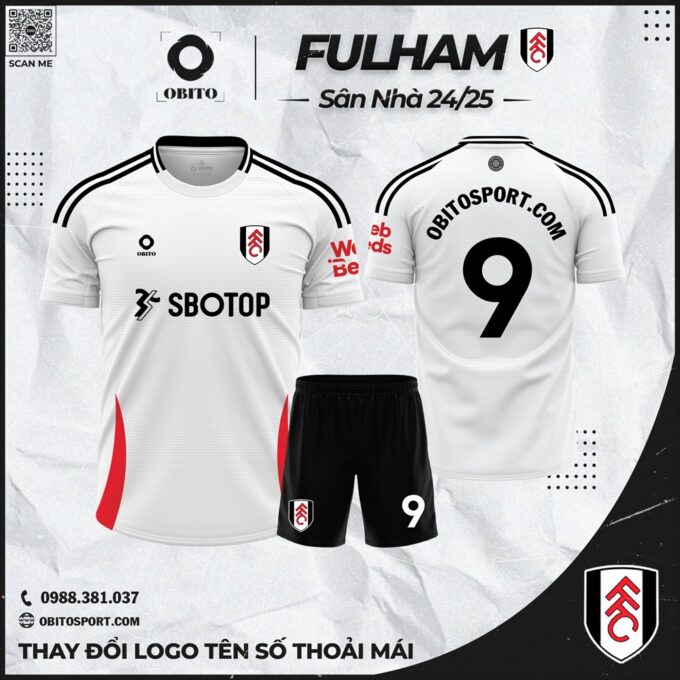 Quần Áo Bóng Đá Fulham Sân Nhà 2024-2025