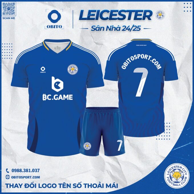Áo Bóng Đá Câu Lạc Bộ Leicester Sân Nhà 2024-2025 Mới Nhất
