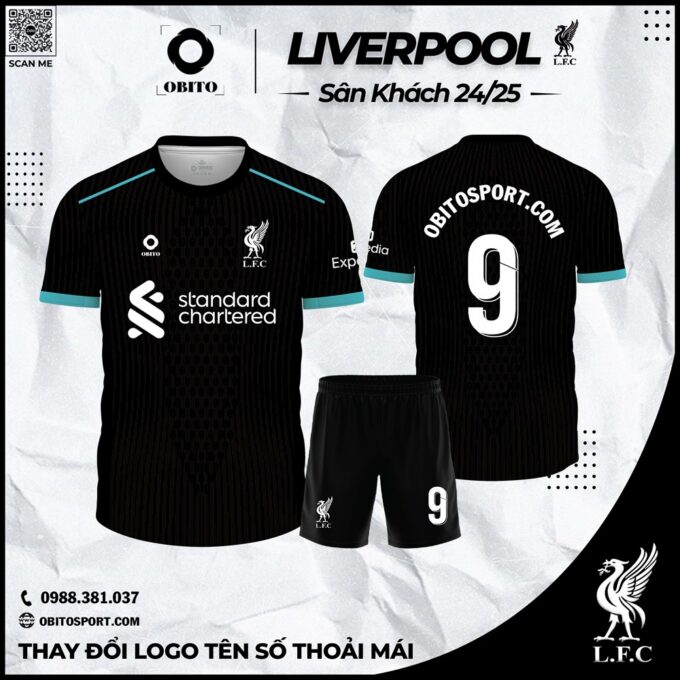 Quần Áo Bóng Đá Liverpool Sân Khách 2024-2025 Mới Nhất