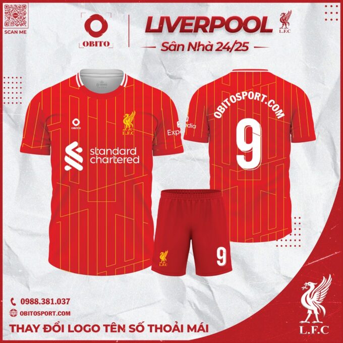 Áo Bóng Đá Liverpool Sân Nhà 2024-2025 Đẹp Mắt