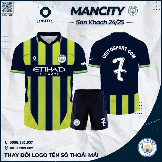 Áo Câu Lạc Bộ Mancity Sân Khách 2024-2025 Mới Nhất