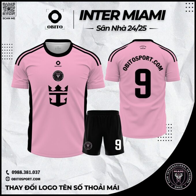 Áo Đá Banh Inter Miami Sân Nhà 2024-2025 Đẹp Nhất