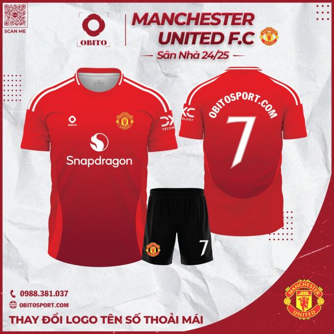 Áo Bóng Đá Manchester United F.C Sân Nhà 2024-2025