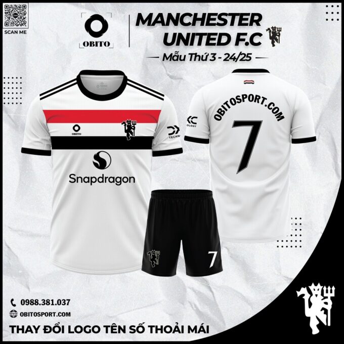 Áo Bóng Đá Manchester United F.C  Mẫu Thứ 3 2024-2025 Đẹp Mắt
