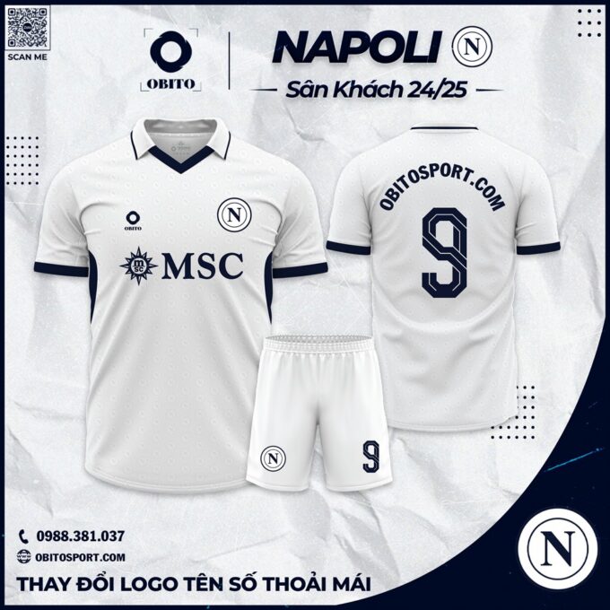 Quần Áo Câu Lạc Bộ Napoli Sân Khách 2024-2025