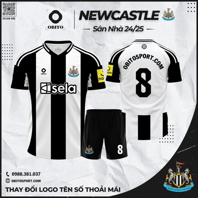 Áo Đá Banh Newcastle sân Khách 2024-2025