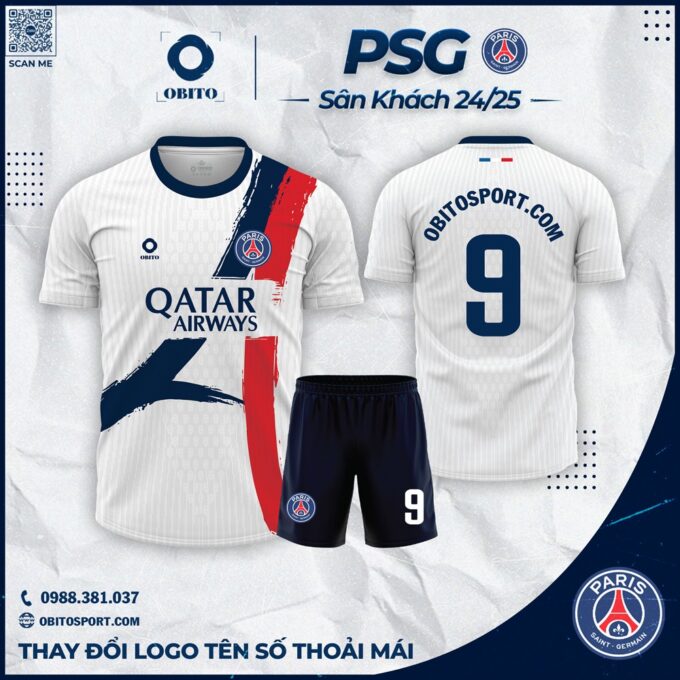 Quần Áo Bóng Đá PSG Sân Khách 2024-2025 Mới Nhất