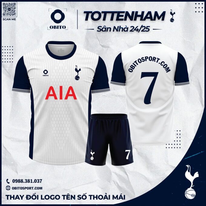 Áo Đá Banh Tottenham Sân Nhà 2024-2025