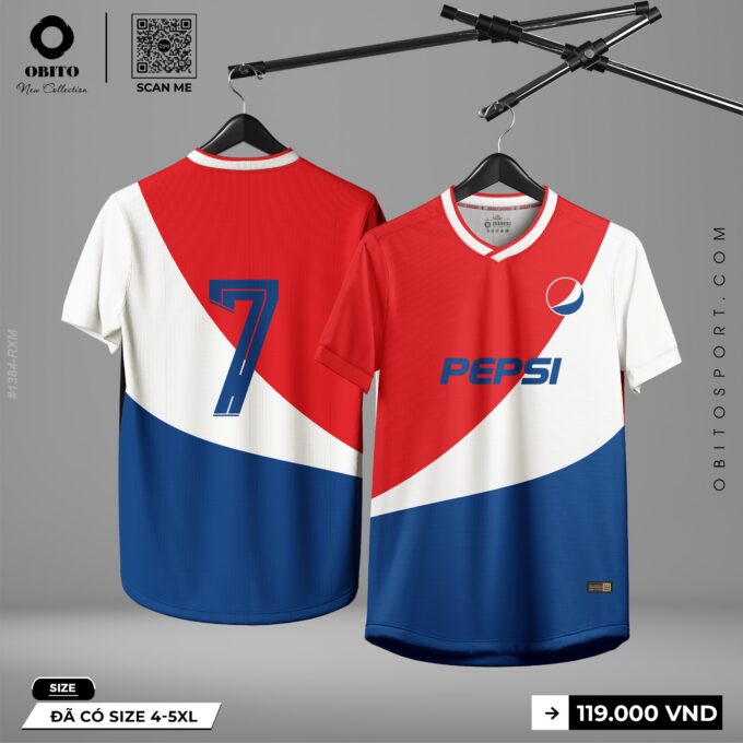Demo Set Áo Đá Banh Pepsi Thiết Kế Đẹp Tại Obito Sport