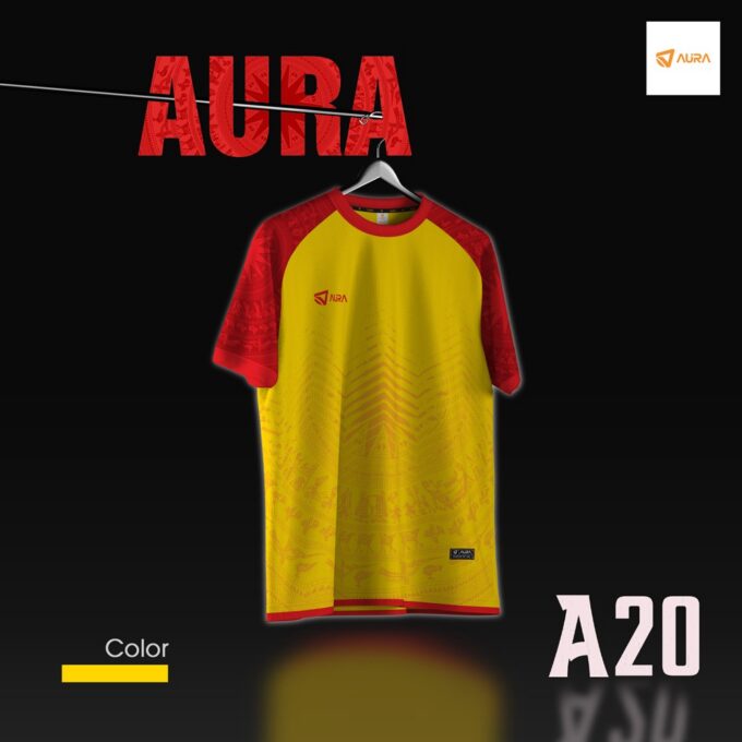 Giá Siêu Mềm Set Áo Bóng Đá Aura A20 Màu Vàng Không Logo Tại Obito