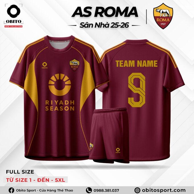 Áo Câu Lạc Bộ AS ROMA Sân Nhà 25-26