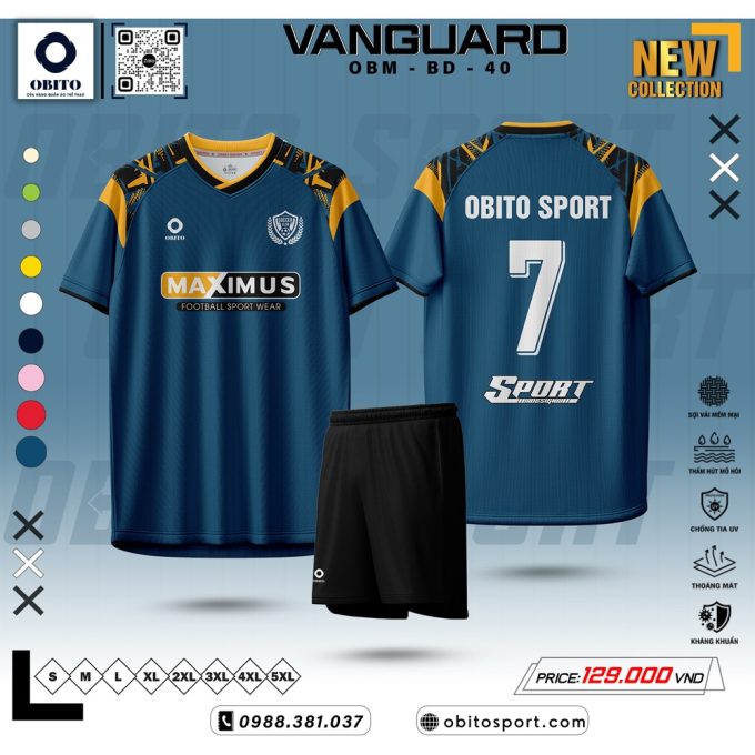 Áo Bóng Đá OBM BD-40 Atletico Xanh Dương Đậm Năng Động