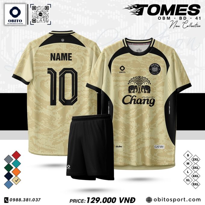 Áo Đấu Tomes OBM-BD-41 Màu Be Sáng – Hiện Đại, Đẳng Cấp & Đa Dụng