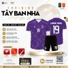 In Ấn Áo Bóng Đá Đội Tuyển Tây Ban Nha Training Màu Tím Miễn Phí Tại Obito Sport