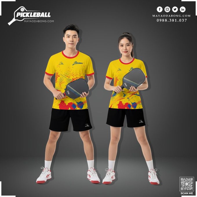 Quần Áo Pickleball Màu Vàng Hàng Thiết Kế Theo Yêu Cầu
